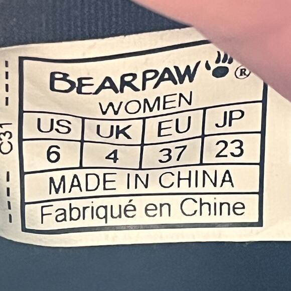 Bearpaw Retro Drew Platform Chelsea Boots Black Suede Ankle Boots Women's Size 6 - Picture 9 of 10